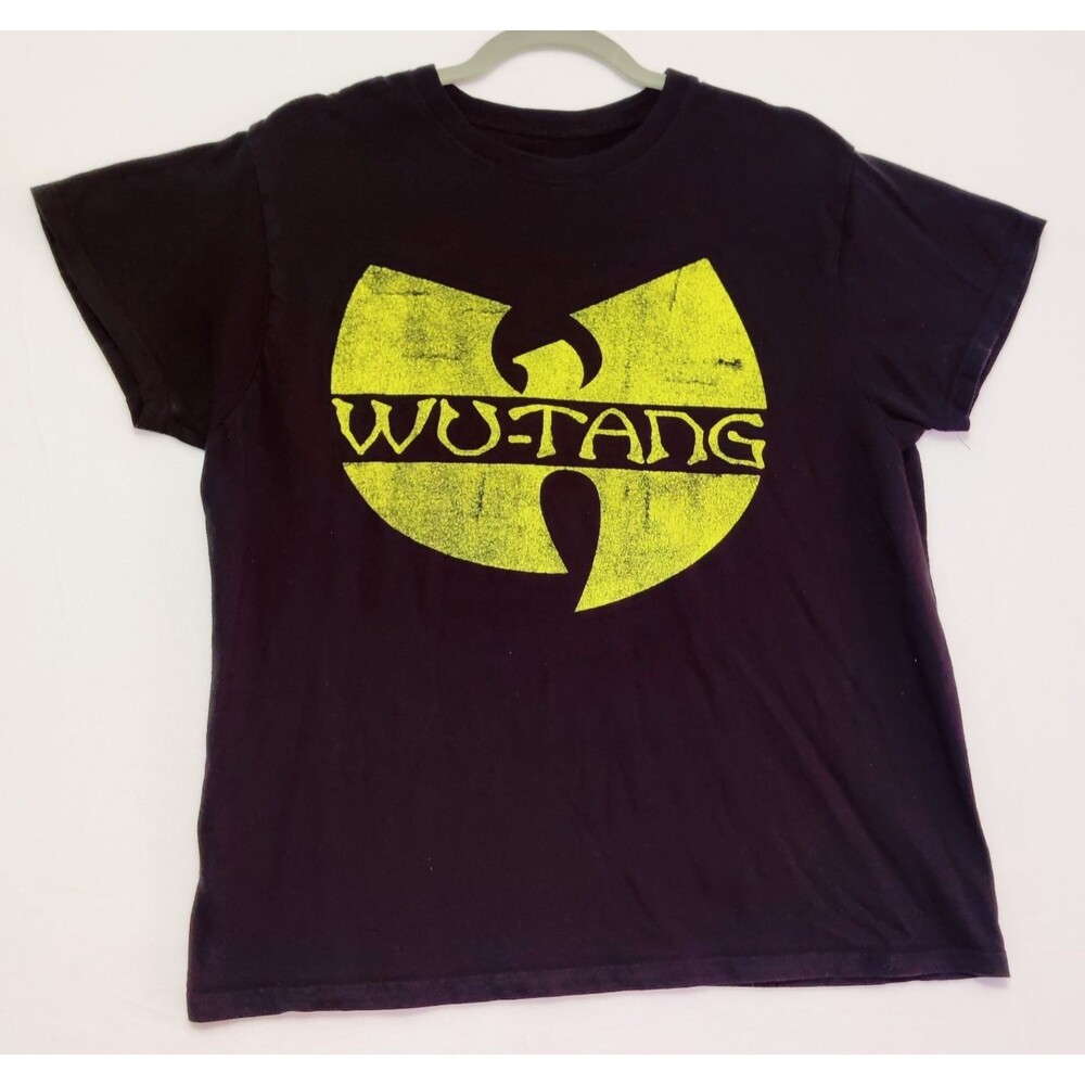 Vintage Y2K, Wu Tang Shirt Adult M Black Yellow Logo Lightweight Casual Mens
